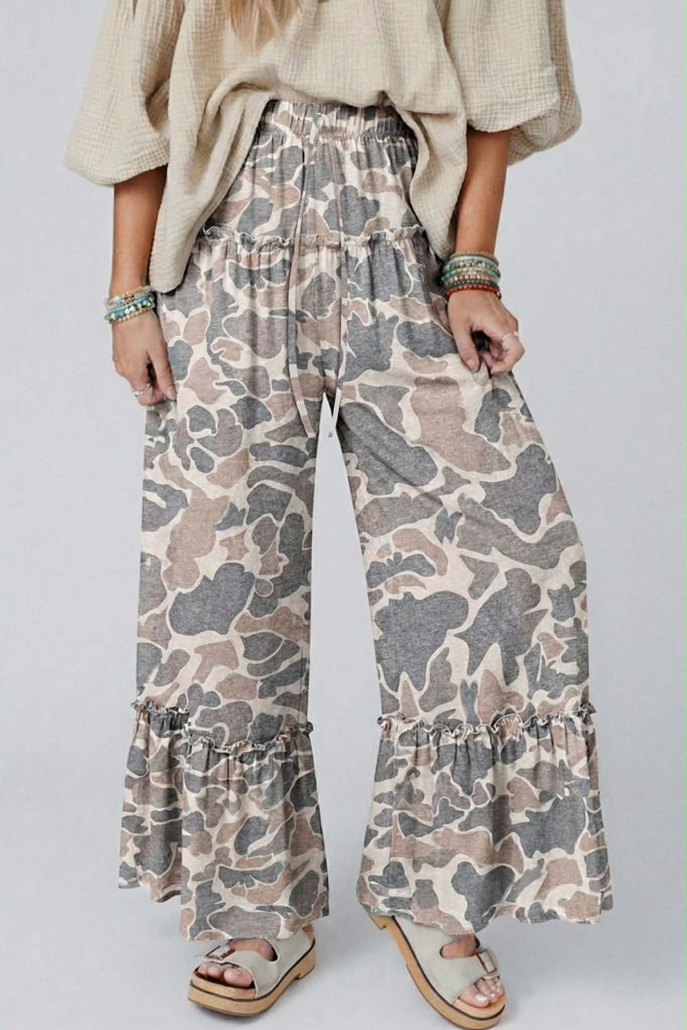 Camo Wide Leg Pants