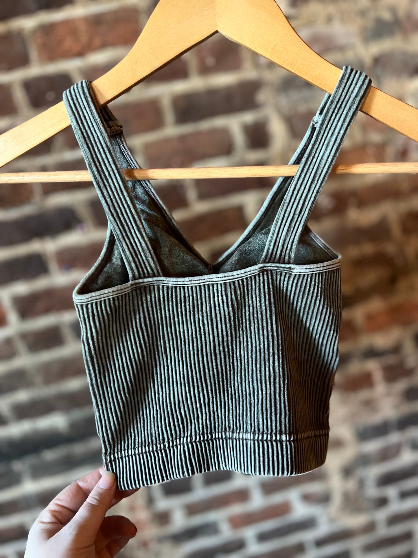 Brown Ribbed Tank