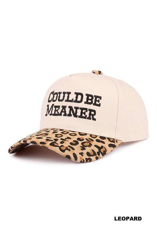 Could be Meaner Trucker Hat- Leopard