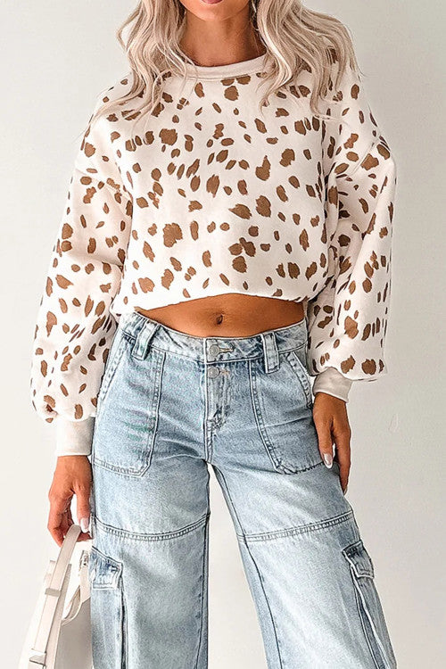 Brown Leopard Sweatshirt