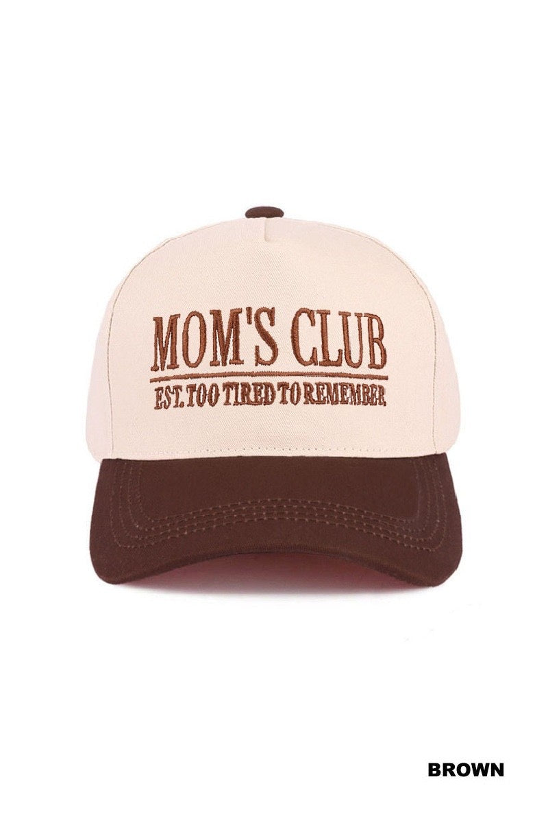 Moms Club Trucker Hat- Brown