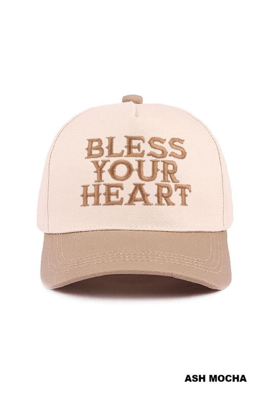 Bless your Heart Trucker Hat-Mocha