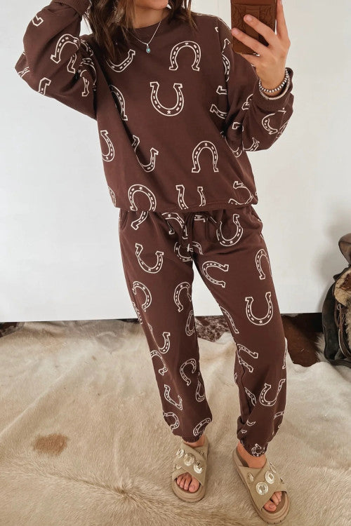 Brown horseshoe Set
