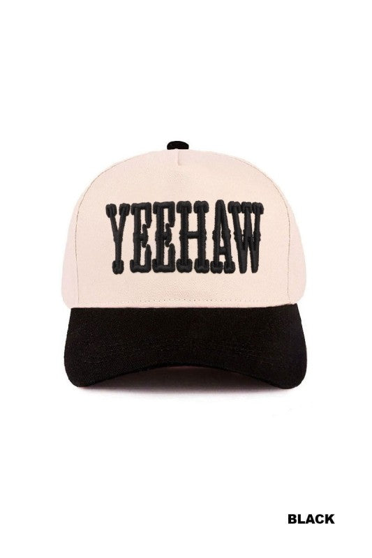Yeehaw Trucker Hat- Black