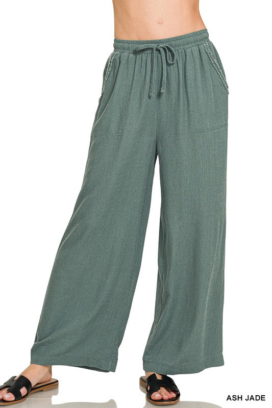 Wide Leg Linen Pants
