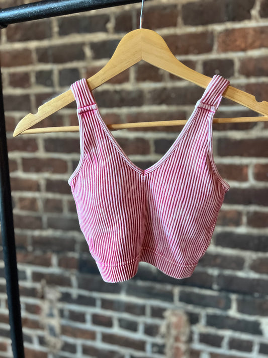 Pink Ribbed Tank