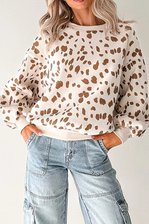 Brown Leopard Sweatshirt