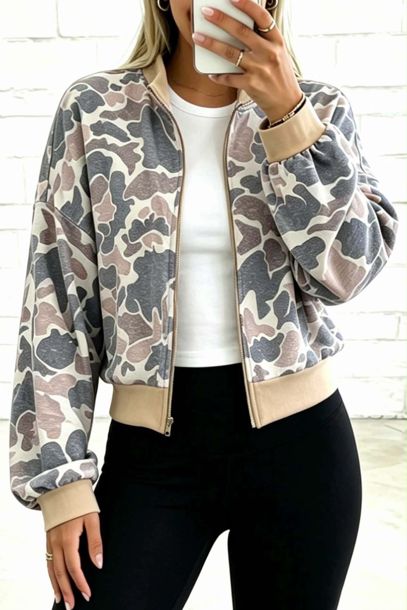 Camo Zip Up