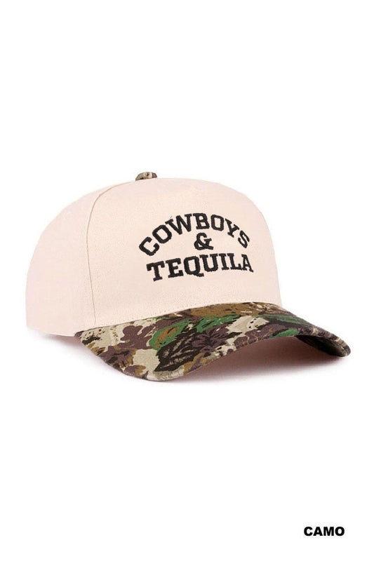 Cowboys & Tequila Trucker Hat-Camo