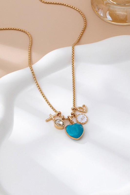 Turquoise heart necklace