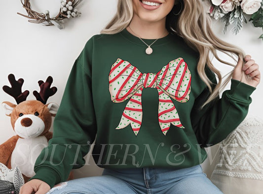 Christmas Cake Bow Sweatshirt