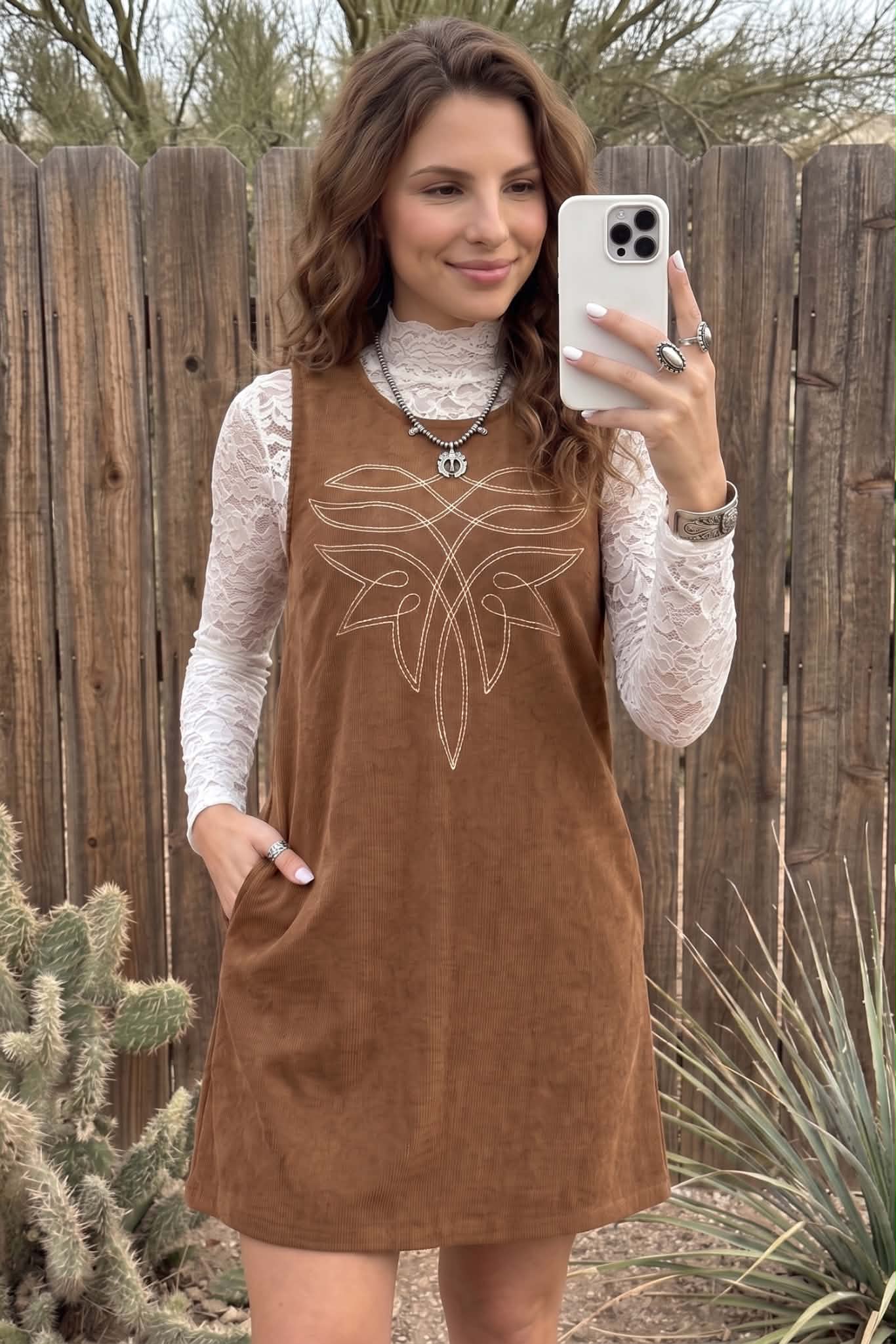 Western Boot Stitch Dress