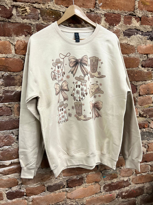 Ghosts Boots & Bows Sweatshirt
