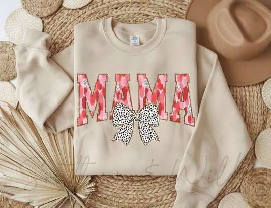 Pink & Leopard Mama Sweatshirt