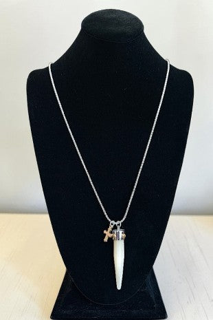 Tusk & Cross Necklace