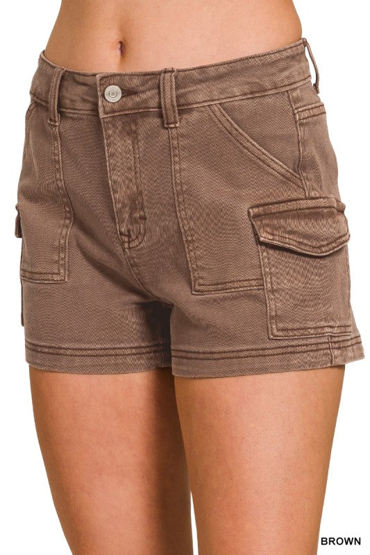 Utility Pocket Shorts - Brown