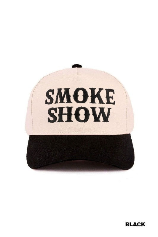 Smoke Show Trucker Hat-Black