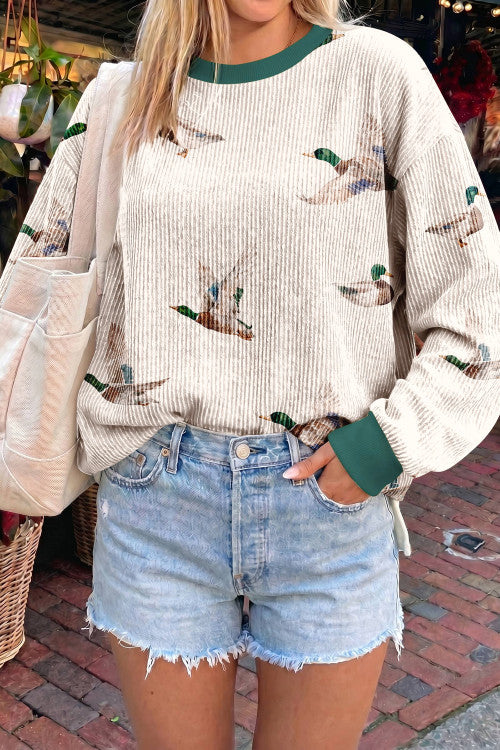 Duck Ribbed Sweatshirt