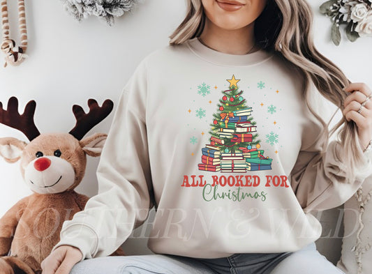 All Booked for Christmas Sweatshirt