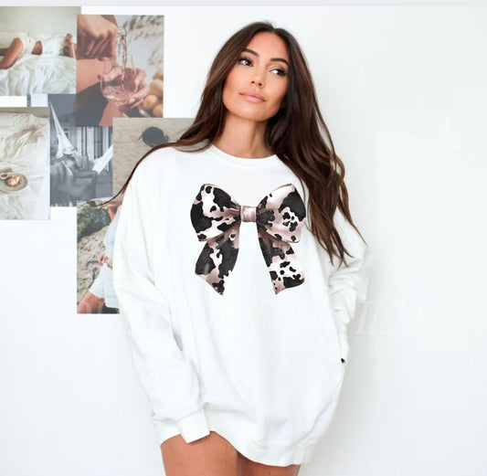 Cow Bow Sweatshirt