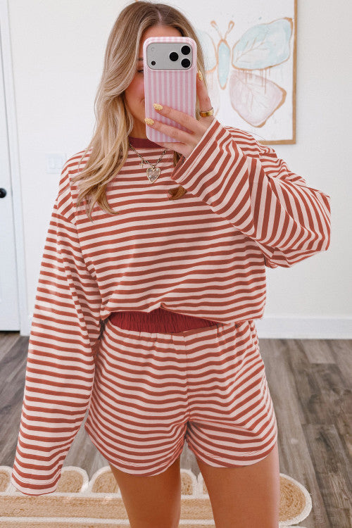 Long Sleeve Striped Set