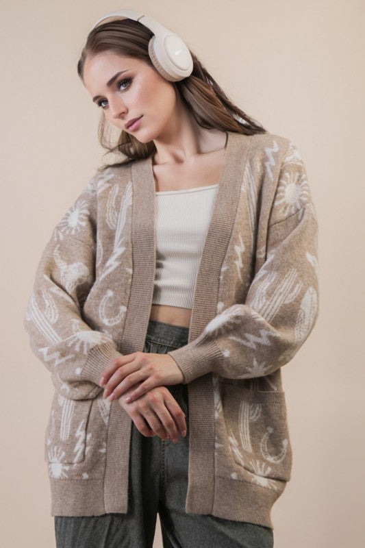 Oversized Western Cardigan