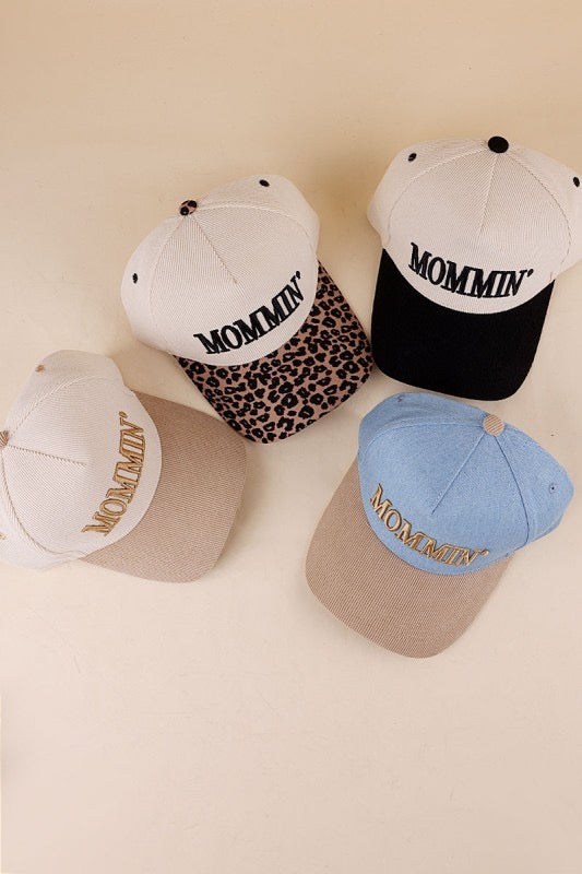 Mommin Corduroy Trucker Hat- Black