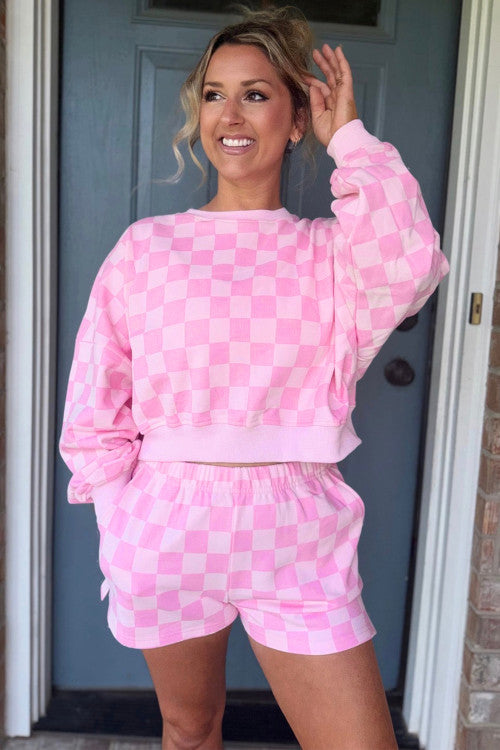 Pink Plaid Set