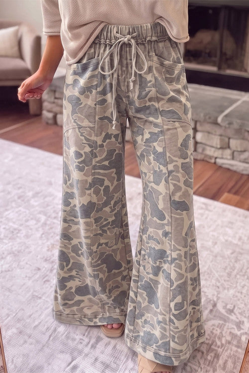 Old School Camo Wide Leg Sweatpants PRE ORDER