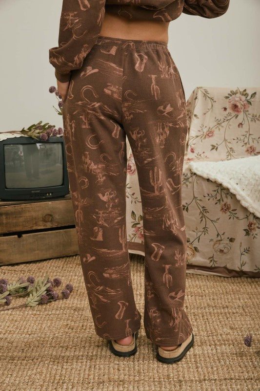 Brown Western Sweatpants