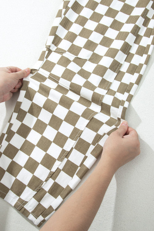 Checkered Barrel Pants