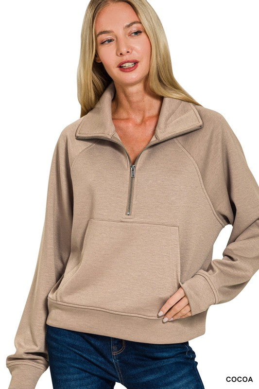 Mocha Scuba Pullover