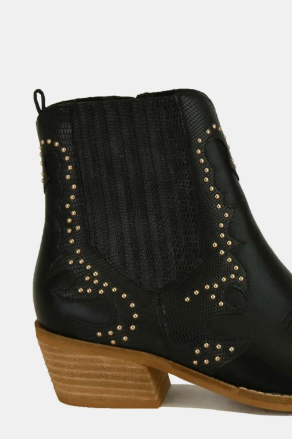 Beast Fashion Studded Detail Point Toe Boots